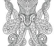 Coloriage Zentangle Poulpe