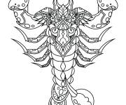 Coloriage Zentangle Scorpion