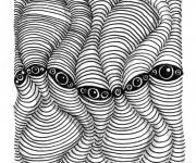 Coloriage Zentangle style art abstrait