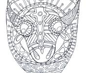 Coloriage Zentangle taureau