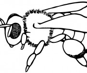Coloriage Abeille assise