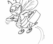 Coloriage Abeille employé