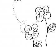 Coloriage et dessins gratuit Abeille en couleur à imprimer