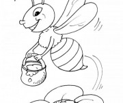 Coloriage Abeille Miel
