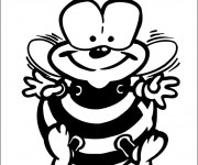 Coloriage Abeille qui fait rire