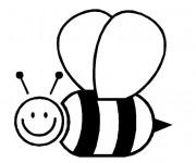 Coloriage Abeille qui vole