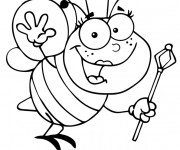 Coloriage Abeille Reine