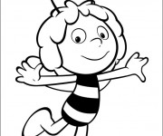 Coloriage et dessins gratuit Abeille stylisée à imprimer
