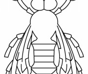 Coloriage et dessins gratuit Abeille vue de face à imprimer