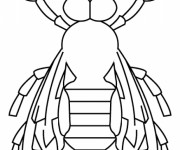 Coloriage et dessins gratuit Abeille vue de face à imprimer