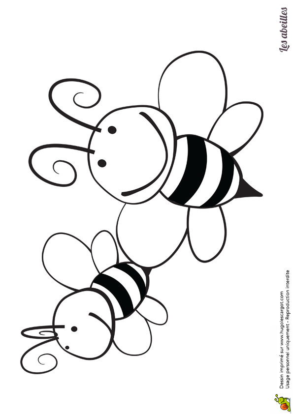 Coloriage Abeilles A Colorier Dessin Gratuit A Imprimer
