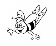 Coloriage Abeilles en vol