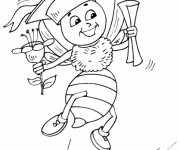 Coloriage et dessins gratuit Abeilles étudiante à imprimer