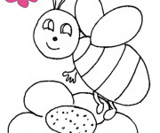 Coloriage Abeilles te regarde