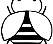 Coloriage Une grosse Abeille stylis&eacute;e