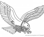 Coloriage Aigle &agrave; d&eacute;couper