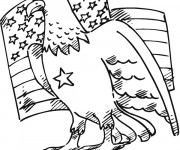 Coloriage Aigle Am&eacute;ricain