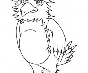 Coloriage Aigle Cartoon