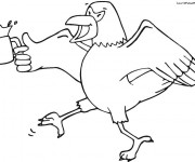 Coloriage Aigle dr&ocirc;le