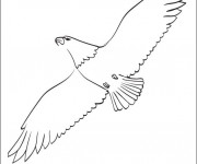 Coloriage Aigle en plein air