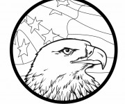 Coloriage Aigle Icon américain