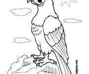 Coloriage Aigle sous le soleil