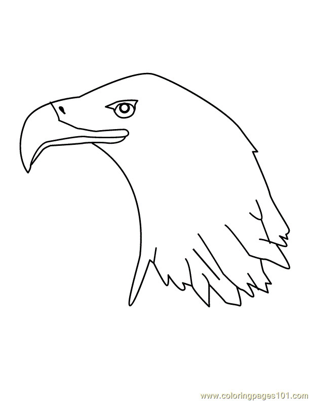 Coloriage et dessins gratuits Tête d'Aigle Américain facile à imprimer