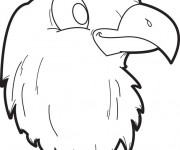 Coloriage T&ecirc;te d'Aigle vcteur