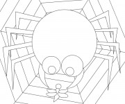 Coloriage Araign&eacute;e et sa victime
