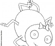 Coloriage Araign&eacute;e heureuse