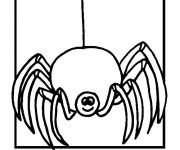 Coloriage Araign&eacute;e joyeuse