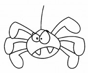 Coloriage Araign&eacute;e nerveuse