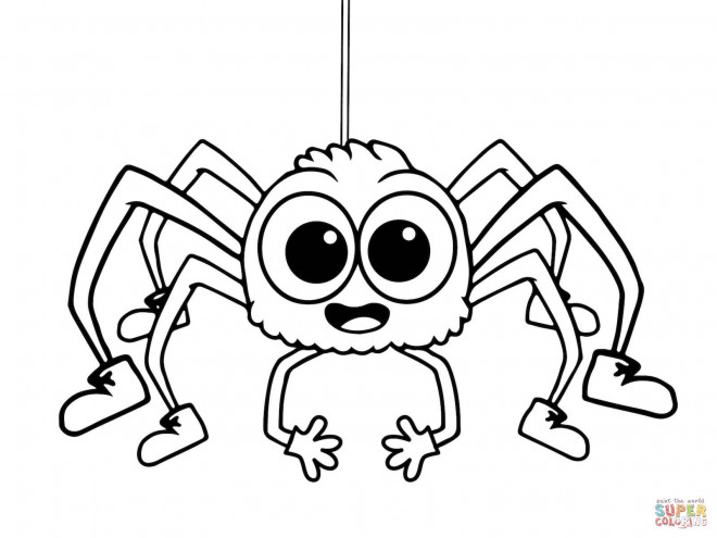 Coloriage Araignée qui fait rire dessin gratuit à imprimer