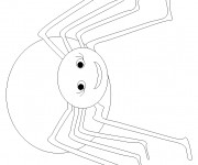 Coloriage Araign&eacute;e souriante &agrave; t&eacute;l&eacute;charger
