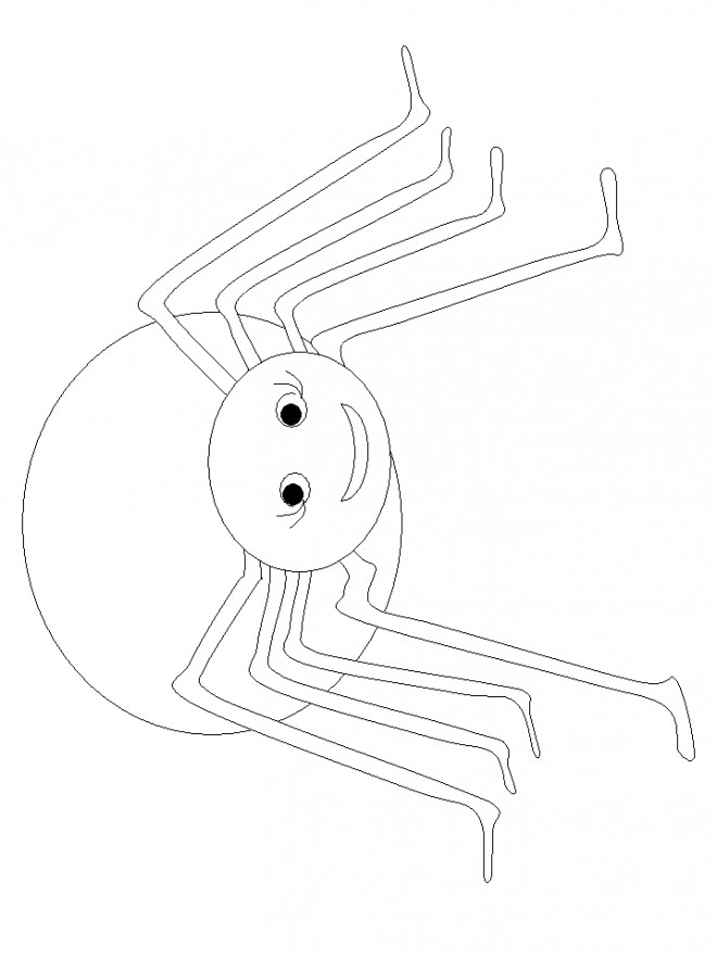 Coloriage et dessins gratuits Araignée souriante à télécharger à imprimer
