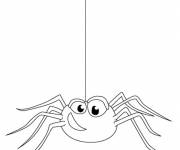 Coloriage et dessins gratuit drôle d'araignée à imprimer