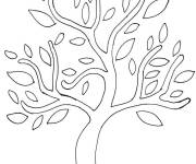 Coloriage et dessins gratuit Abstrait arbre avec ses feuilles à imprimer