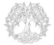 Coloriage Arbre celtique