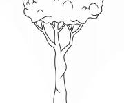 Coloriage Arbre en noir et blanc