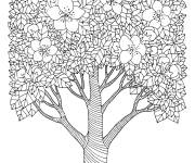 Coloriage Arbre fleuri anti-stress