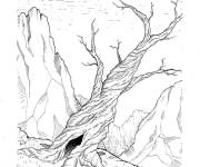 Coloriage Arbre noueux en ligne