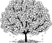 Coloriage Joli arbre fleuri