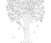 Coloriage Magnifique arbre au printemps