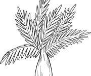 Coloriage Palmier en contour ps