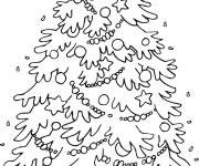 Coloriage Sapin d&eacute;cor&eacute;