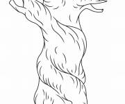 Coloriage Tronc d'arbre r&eacute;aliste