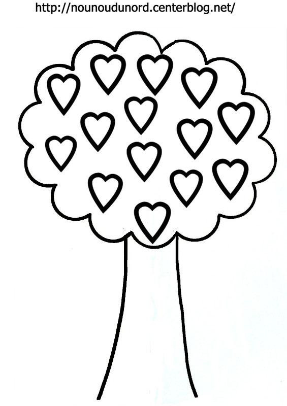 Coloriage Arbre En Coeur Dessin Gratuit A Imprimer