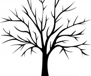 Coloriage Arbre en noir
