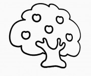 Coloriage Arbre fruitier