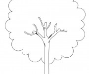 Coloriage et dessins gratuit Arbre maternelle à imprimer